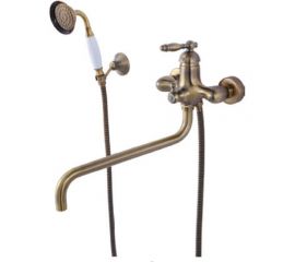 Смеситель для ванны MYNAH поворотный плоский излив, длиной 350 мм, латунь M2231N 