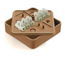 Распределительная коробка GREENEL с клеммной колодкой 75х75х20мм ОРЕХ GE41212-14 