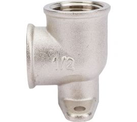 Угольник STI латунный Ду15 (1/2"") Ру16 ВР/ВР с креплением, никелированный D270-05009 