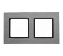 Рамка ЭРА 14-5202-42 на 2 поста, металл, Elegance, титан+антрацит Б0034552 