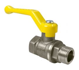 Шаровой кран для газа VALFEX 1/2"" ВР/НР рычаг, латунный никелированный 11Б27фтМ VF.272.NR3.012.Bir 