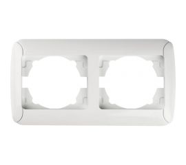Горизонтальная рамка GUNSAN 2 поста Fantasy белый 16231164-000141 