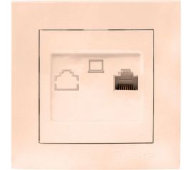 1-местная компьютерная розетка EKF Валенсия, RJ-45 кремовая PROxima EWK01-035-20 