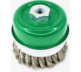 Щетка чашечная жгутовая с кольцом для УШМ 85 мм, M14, проволока нерж. сталь 0.50 мм SIT 2333 