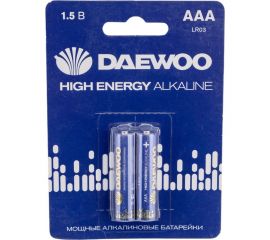 Алкалиновая батарейка Daewoo LR03 HIGH ENERGY Alkaline BL-2 5030350 