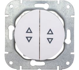 Механизм выключателя Bylectrica 2-клавишный, проходной, скрытая установка, серия ПРОВАНС, белый С(6+6) 10-3363 