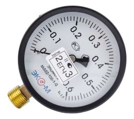Манометр ЭКО-М Экомера МД02-100 мм 0..0,6МПа G1/2 (Эконом) МД02-100-G-0,6МПа-ЭИ 
