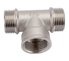 Тройник STI латунный Ду20 (3/4") Н-В-Н никелированный D190-00076 