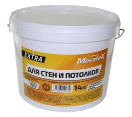 Водоэмульсионная краска Movatex EXTRA для стен и потолков, 14 кг Т11874 