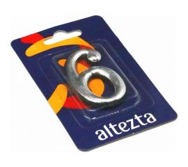 Дверная цифра Левша "6" ALTEZTA хром У4-9096.Х 
