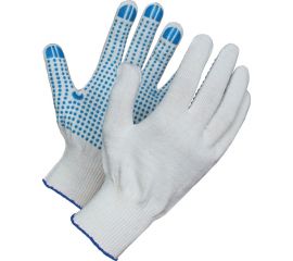 Перчатка СВС х/б, с ПВХ, белая 108, 10 класс, 22-23 см, 10 пар ct21pd 