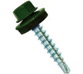 Кровельные саморезы ВИРТУОЗ 5,5х32 мм, RAL 6005, зеленый мох, 150 шт. 600-23964 