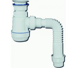 Сифон VIRPLAST МИНИ Элит пласт.выпуск, гофра 40/50 100330 