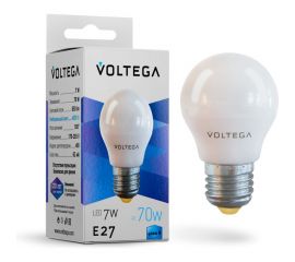 Светодиодная лампа VOLTEGA Шар Е27 4000К 7W 7053 