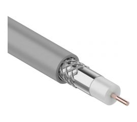 Коаксиальный кабель REXANT RG-8X, 50 Ом, CCS/Al/A, 75%, бухта 100 м, серый 01-2021 