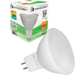 Светодиодная лампа Наносвет LE-MR16A-50/GU5.3/930, 5Вт, GU5.3, 100 градусов, 450Лм, 3000K, Ra90, L194 
