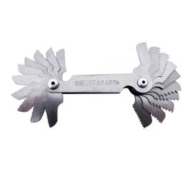 Резьбовой шаблон WIEDERKRAFT резьбомер, шагомер, 60 град и 55 град WDK-MG5560 