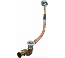 Слив-перелив для ванны Wirquin медно-латунный полуавтомат с патрубком 30719160 