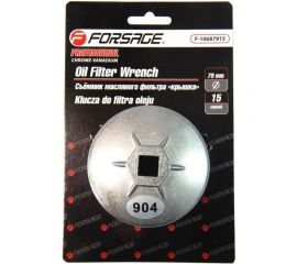 Съемник масляного фильтра ""крышка"" 64мм х 14гр, в блистере Forsage F-10686414 