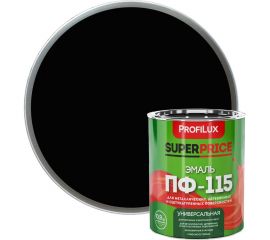 Эмаль ПФ-115 Profilux SUPERPRICE чёрная, 0.9 кг МП000018744 