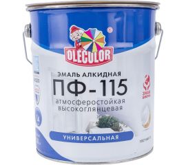 Эмаль OLECOLOR ПФ-115 синий, 5 кг 4300002457 