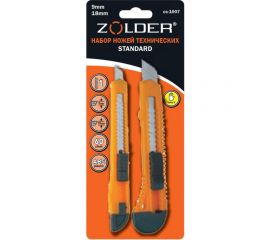 Набор ножей ZOLDER Standard с сегментированными лезвиями 9 и 18 мм CS-1007 