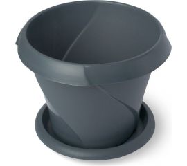 Кашпо с поддонником Martika Флориана 9.2 л, диам. 315 мм, серое С388СЕР 