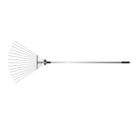 Веерные регулируемые телескопические грабли 15 зубьев, 180-650 мм, длина 1245-1600 мм FIT 77008 