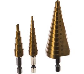 Набор ступенчатых сверл по металлу 3-30 мм AIST 00-00021144 