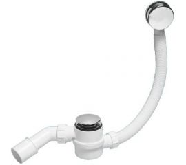 Слив-перелив McAlpine L700 х 34 мм, металлической, 70 мм, сливной, прочистка сифона сверху, MRB12 