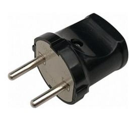 Разборная вилка General Lighting Systems GRV-P-6-R-B-IP20 6А круглая, без заземления, черная IP20 470509 