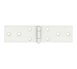 Петля VORMANN широкая, французская, 140х34х1,6 мм, оцинкованная, латунный штифт, белая 00505 140 W 