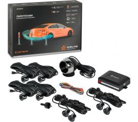 Парктроник на 8 датчиков Airline PRO черные, LED дисплей AEAW001 