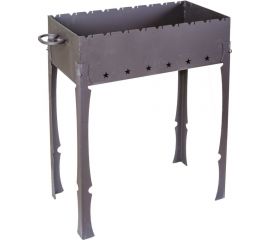 Мангал Петромаш сталь 3 мм, 65x34x80 см, съемные ножки 75 см, кованые ручки 59915 