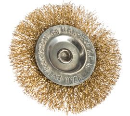 Щетка для дрели плоская (75 мм, латунированная проволока) Калибр 00000041852 