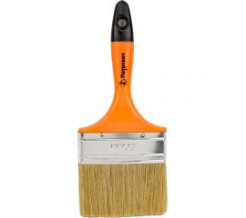 Плоская кисть Петрович 100 мм, смешанная щетина, пластиковая рукоятка 4100002366 