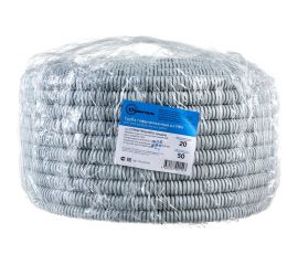 Гофрированная труба Строитель ПВХ серая д20 50 м PR.032050 