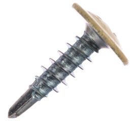 Прессшайба Качественный КРЕПЕЖ 4.2х16 мм, слоновая кость RAL 1014, сверло, 250 шт 0301113 КЧ 