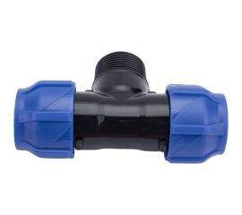 Компрессионный переходной тройник VALFEX ПНД, с наружной резьбой, 25-1""-25 1210022510025 