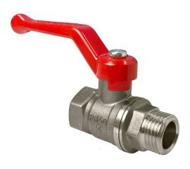 Шаровой для воды VALFEX 1"" ВР/НР рычаг, никелированная латунь 11Б27фт1М VF.215.NR1.100.Bir 