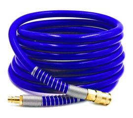 Шланг пневматический армированный (5 м, 10х16 мм, быстросъем Rapid M+F латунь, 10-16 бар, синий) HQ-mech HQ-AH10-516BLUE 