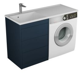 Тумба Veneciana Nera 55 под умыв-к ""Magenta 1200"" R/L и стир.маш., с 3-мя ящиками индиго 55526 