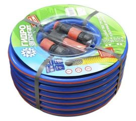 Поливочный шланг РемоКолор Сапфир ПВХ армированный, 3-х слойный, синий, фитинг, 1.85 мм, 3/4"", 20 м 66-3-320 