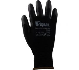 Защитные рабочие перчатки для складских и строительных работ с покрытием из полиуретана SAPSET Avior Black 1 пара, 11 размер Aviorblack11.1 