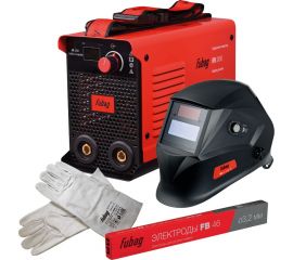 Сварочный инвертор FUBAG IR 200 (200а) + набор из 3 предметов: маска+краги сварщика+электроды 41329_vset 