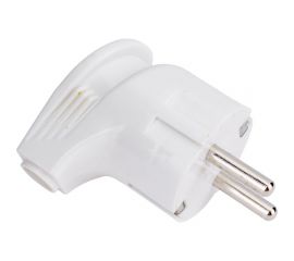 Угловая вилка TDM с заземлением, белая, 16А, 250В, серии ""Народная"" SQ1806-0407 