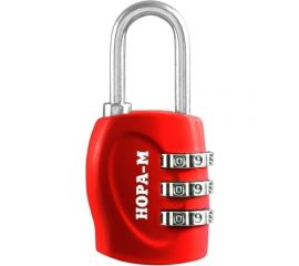 Навесной кодовый замок НОРА-М 610 красный 17069 
