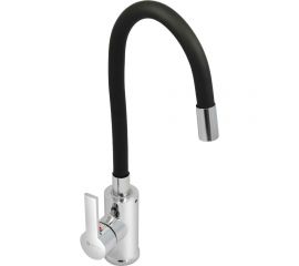 Смеситель для мойки Juguni с цветным изливом "Luxe" (черный) 0402.486 