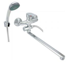 Ванно-душевой смеситель Istok life одноручный, с длинным L-изливом, картридж 35 мм 0402.418 