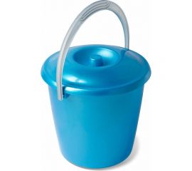 Ведро Martika Соло 10 л, с крышкой, перламутровое бирюзовое С633КБИР 